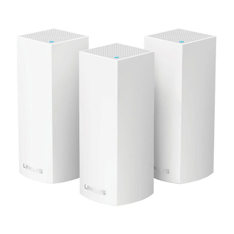 Linksys Velop Whole Home Intelligent Mesh WiFi System, Tri-Band, 3-pack - راوتر لاسلكي
